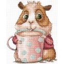 Beldizart Cross Stitch Kit "Coffee Lovers. Guinea Pig" SANK-66 Beldizart Cross Stitch Kit "Coffee Lovers. Guinea Pig" SANK-66
