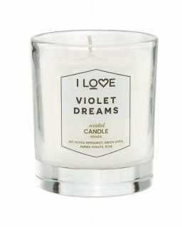I Love, Signature Collection, Bergamot, Žalias Apple, Parma Violets, Rose, Scented Candle, 160 g
