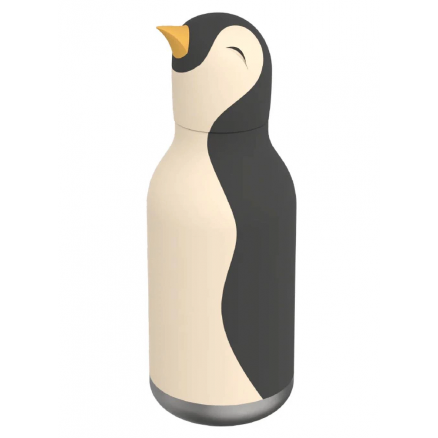 Asobu Drinking Bottle - Bestie Penguin - 460 ml Insulated Bottle with Straws – 2