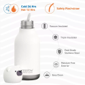 Asobu Drinking Bottle - Bestie Penguin - 460 ml Insulated Bottle with Straws Asobu Drinking Bottle - Bestie Penguin - 460 ml Insulated Bottle with Straws