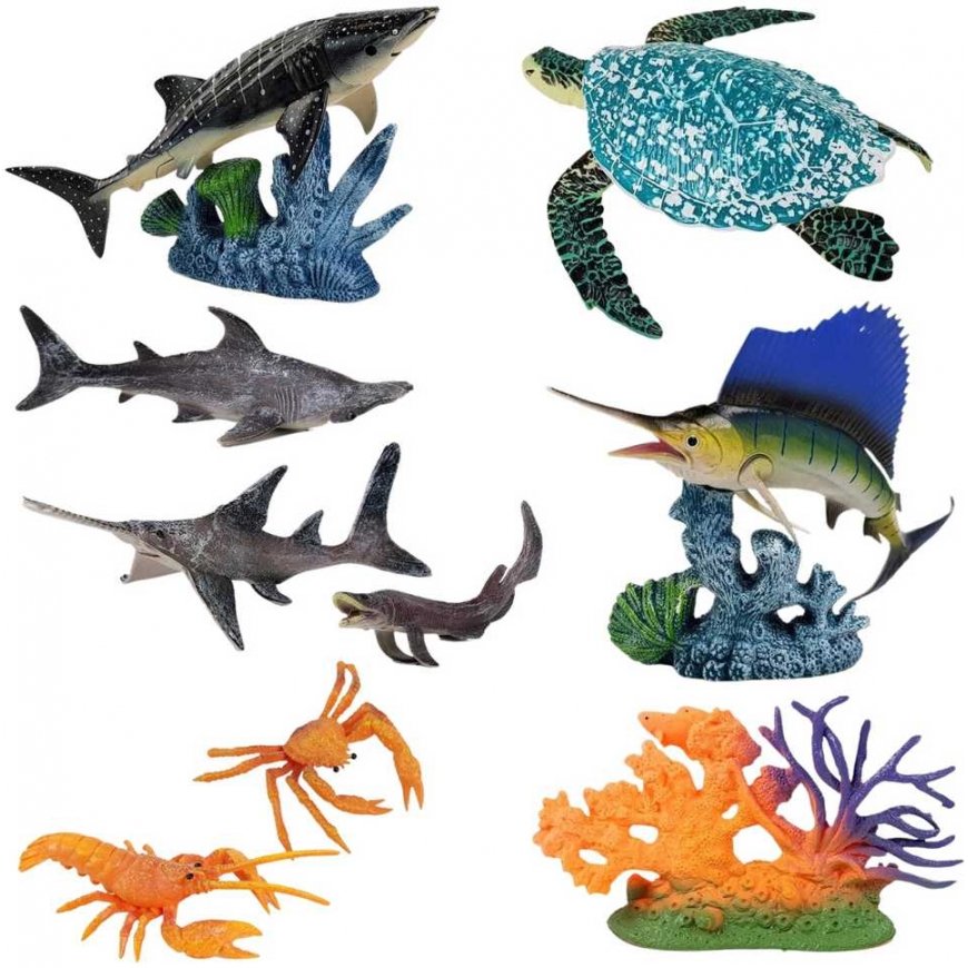 Lean Toys SEA ANIMAL FIGURE SET WITH MOVING PARTS – 3