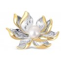 Jwl Luxury Pearls Kaunis kaksivärinen rintaneula helmillä 2in1 lootuskukka JL0698 Jwl Luxury Pearls Kaunis kaksivärinen rintaneula helmillä 2in1 lootuskukka JL0698
