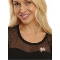 Jwl Luxury Pearls Beautiful two-tone brooch with pearl 2in1 lotus flower JL0698