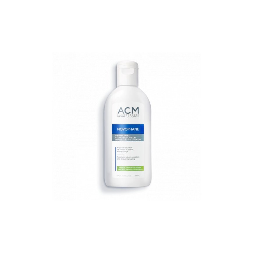 Laboratoire ACM, Novophane, Hiusshampoo, Liiallisen Talin Erityksen Säätelyyn, 200 ml