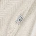Eurofirany DESIGN 91 CINDY5 Soft and gentle blanket with embossed Christmas tree pattern, 170X210 cm, color: cream