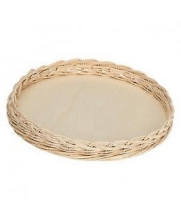 LA PORCELLANA BIANCA MIDOLLINO Wicker tart basket 25 cm