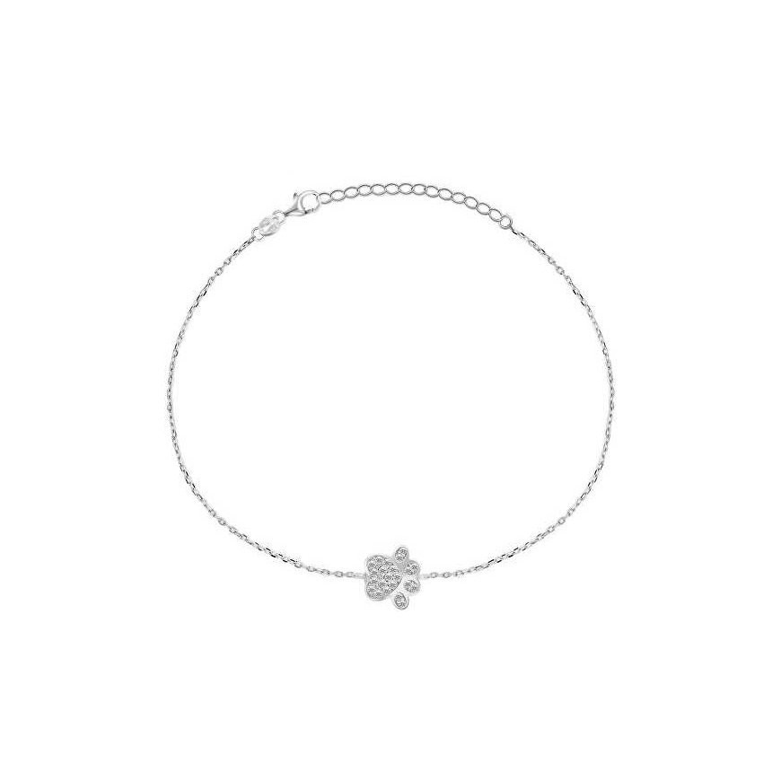 Brilio Silver Playful Silver Paw Bracelet BRC29W
