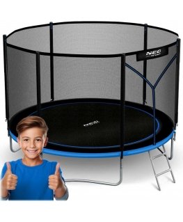 10 ft / 312 cm garden trampoline with outdoor net and Neo-Sport ladder