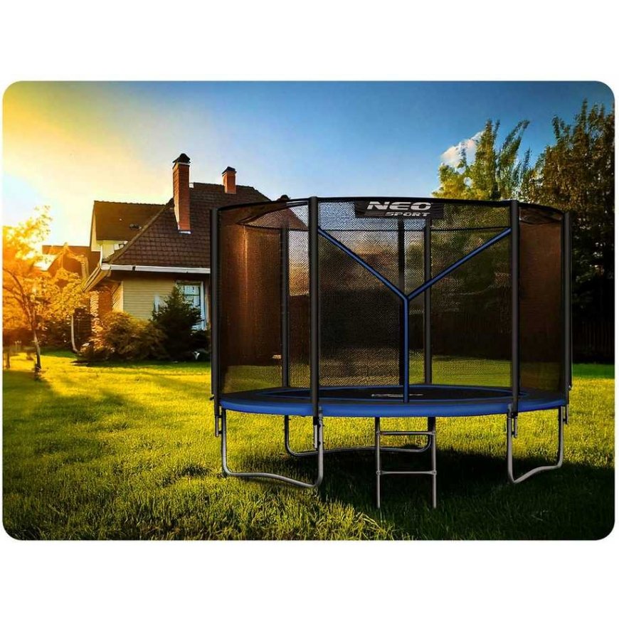 10 pėdų / 312 cm sodo batutas su lauko tinkleliu ir Neo-Sport kopėčiomis – 5
