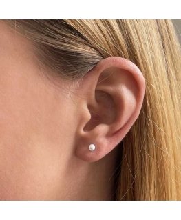Evolution Group Silver earrings with real pearls 21063.1