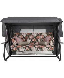 Garden swing with mosquito net Venezia Lux Black Edition A101-23PB PATIO
