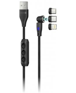 CONNECT IT Magnetic PowerLink 3in1 cable (USB-C/Lightning/MicroUSB), 2m