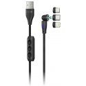 CONNECT IT Magnetic PowerLink 3in1 cable (USB-C/Lightning/MicroUSB), 2m