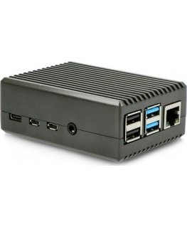 Oem Dėklas skirtas Raspberry Pi 4B - su išpjovomis - aliuminis - grafitas