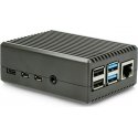 Oem Case for Raspberry Pi 4B - with cutouts - aluminum - graphite Oem Case for Raspberry Pi 4B - with cutouts - aluminum - graphite