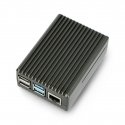 Oem Case for Raspberry Pi 4B - with cutouts - aluminum - graphite Oem Case for Raspberry Pi 4B - with cutouts - aluminum - graphite