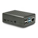 Oem Case for Raspberry Pi 4B - with cutouts - aluminum - graphite Oem Case for Raspberry Pi 4B - with cutouts - aluminum - graphite