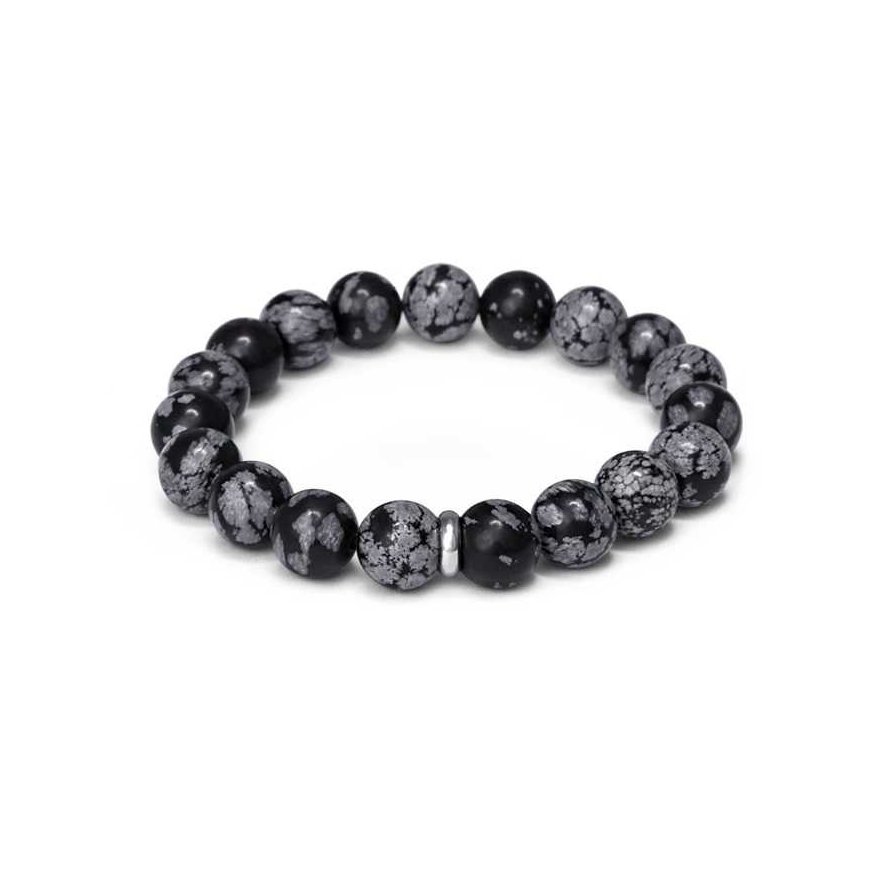 Agate Obsidian bead bracelet MINK157/20