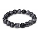 Agato Obsidiano karoliukų apyrankė MINK157/20 Agato Obsidiano karoliukų apyrankė MINK157/20