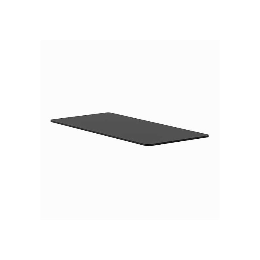 Mouse Table top, black, 160x75x1.8 cm, laminated chipboard, Powerton