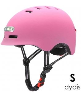 Beaster Scooter Helmet Beaster BS02HPS, size S, pink, with LED lights