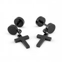 Troli Tyylikkäät teräskorvakorut Risti KS-141 Troli Tyylikkäät teräskorvakorut Risti KS-141
