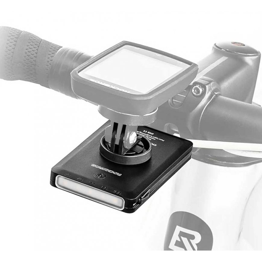 Rockbros 2in1 Front Bike Light 150lm for Meter with Power Bank 5000mAh IPX6 - Black