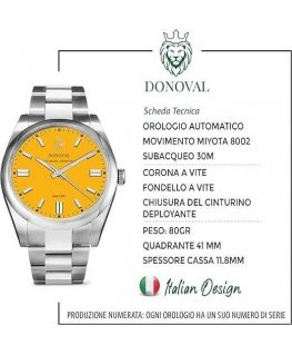 AUTOMATIC Men's Watch DONOVAL WATCHES SIMPSON + Box DL0004 + Box (zdo001d)