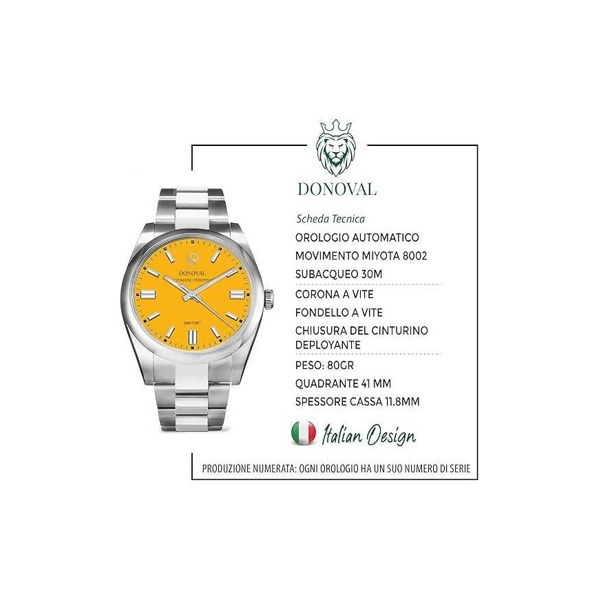 AUTOMATIC Men's Watch DONOVAL WATCHES SIMPSON + Box DL0004 + Box (zdo001d)