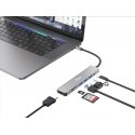 Equip USB-C 7 in 1 Multifunctional Adapter, HDMI 4K/60Hz, USB 3.2 Gen1 x 3 , TF/MICRO SD, 100W USB P Equip USB-C 7 in 1 Multifunctional Adapter, HDMI 4K/60Hz, USB 3.2 Gen1 x 3 , TF/MICRO SD, 100W USB P