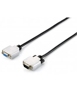 Equip 118855 VGA кабель 15 m VGA (D-Sub) Черный, Серебристый