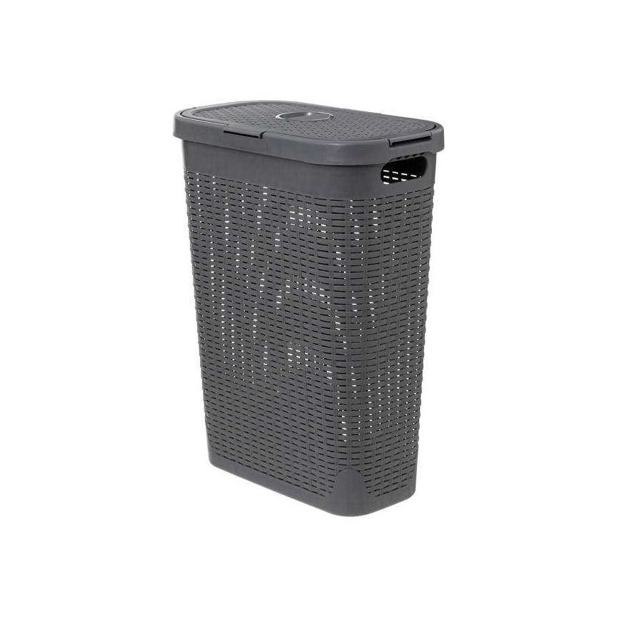 5five Simply Smart Tall Plastic Laundry Basket, 40 L