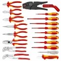 Knipex 2120 mehānisku instrumentu komplekts 20 instrumenti Knipex 2120 mehānisku instrumentu komplekts 20 instrumenti