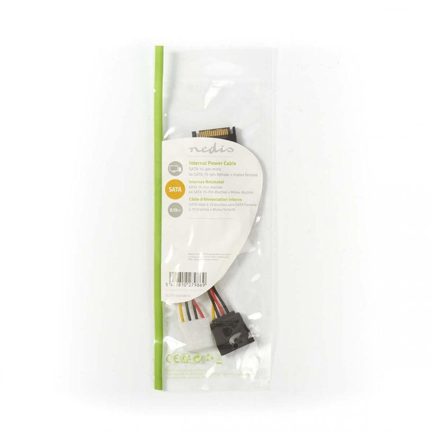 Nedis CCGP73555VA015 internal power cable 0.15 m – 4