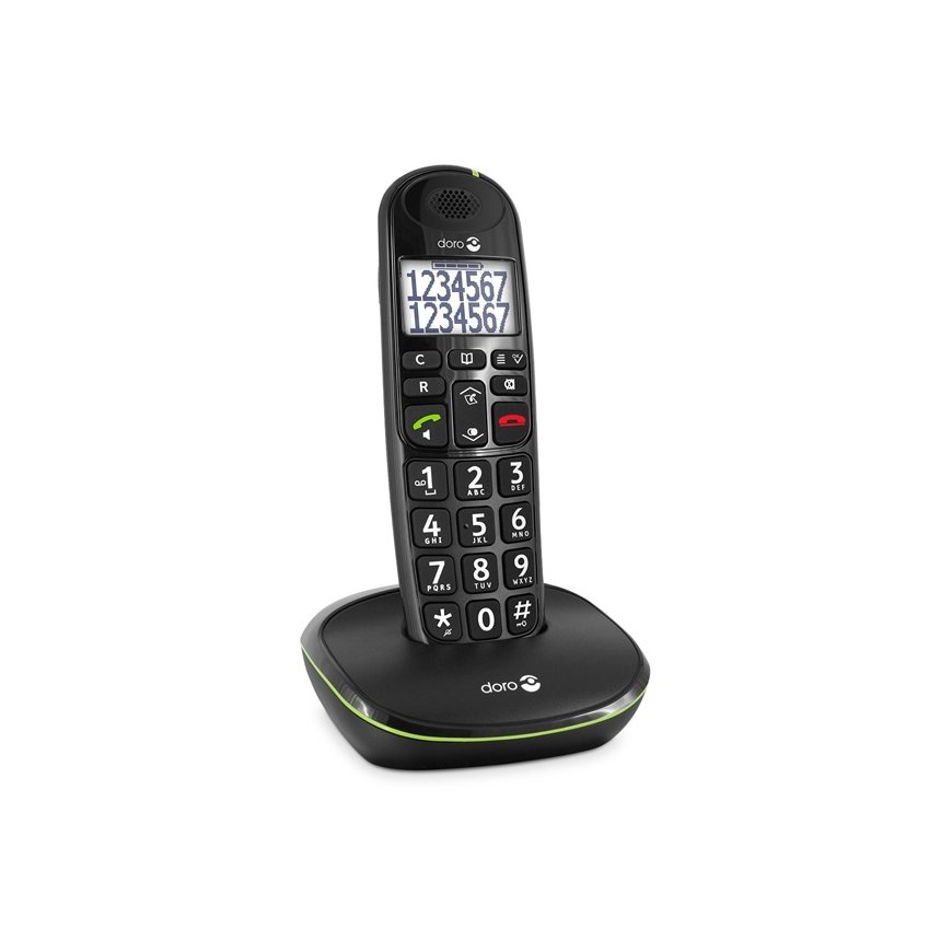 Doro PhoneEasy 110 DECT telefons Zvanītāja ID Melns