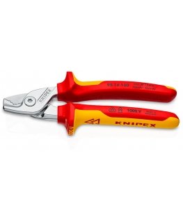 Knipex 95 16 160 virtakaapelileikkuri ja puristin Punainen, Ruostumaton teräs, Keltainen Virtakaapelin leikkuri