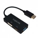 LogiLink CV0109 videokaabliadapter 0,15 m DisplayPort VGA + HDMI + DVI Must LogiLink CV0109 videokaabliadapter 0,15 m DisplayPort VGA + HDMI + DVI Must