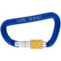 Knipex 00 50 03 T BK laipiojimo karabinas Fiksuojamasis karabinas D formos Aliuminis Mėlyna 2 vnt