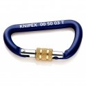 Knipex 00 50 03 T BK laipiojimo karabinas Fiksuojamasis karabinas D formos Aliuminis Mėlyna 2 vnt