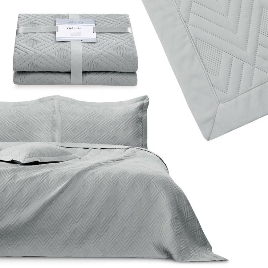 Bedspread OPHELIA gray material type - textile microfiber 200x220 AmeliaHome