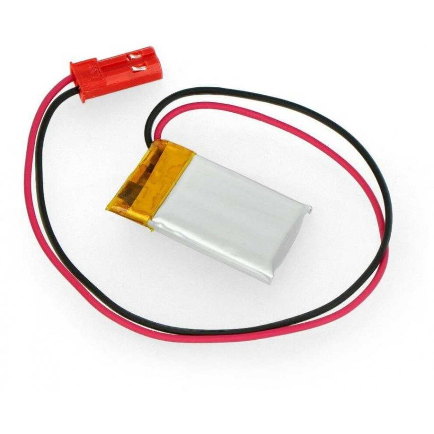 Akyga 85mAh 1S 3.7V Li-Pol battery - JST-BEC connector + socket - 25x15x3mm