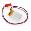 Akyga 85mAh 1S 3.7V Li-Pol battery - JST-BEC connector + socket - 25x15x3mm Akyga 85mAh 1S 3.7V Li-Pol battery - JST-BEC connector + socket - 25x15x3mm