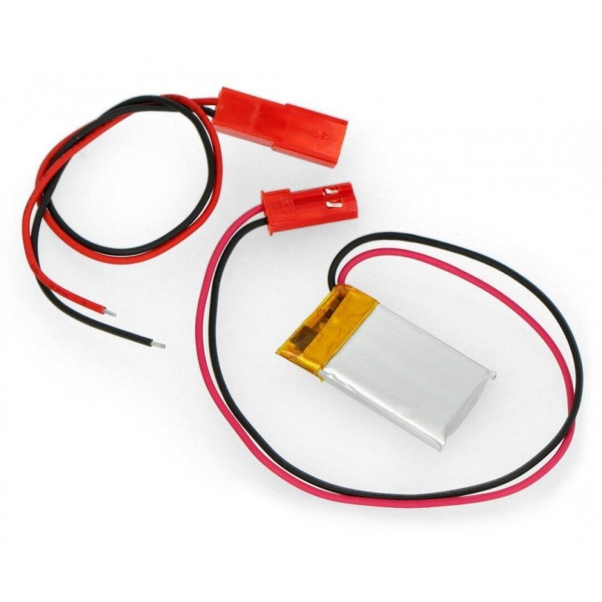 Akyga 85mAh 1S 3.7V Li-Pol battery - JST-BEC connector + socket - 25x15x3mm – 2