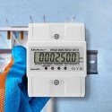 Qoltec Trójfazowy elektroninis licznik | miernik zużycia energii na szynę DIN | 400V | 100A | LCD | 4P Qoltec Trójfazowy elektroninis licznik | miernik zużycia energii na szynę DIN | 400V | 100A | LCD | 4P