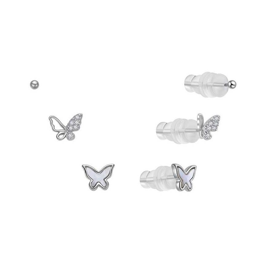 Moiss Silver Playful Earring Set E0004921 (3 Pairs of Earrings)