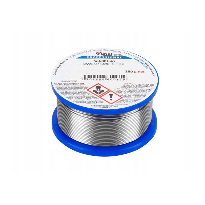 Lydmetalis su fliusu CYNEL LC60-SW26 2.50mm 250g – 2