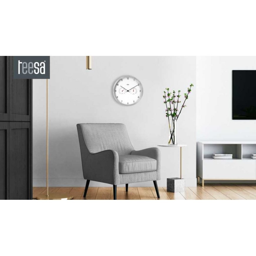 Teesa Sieninis laikrodis 30 cm su termometru ir hidrometru – 5