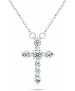 Brilio Silver Putojantis sidabrinis karoliai moterims Cross NCL176W