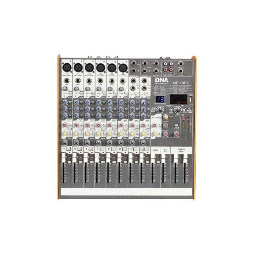 DNA ME-10FX audio mixer - 10 channel USB Bluetooth – 2