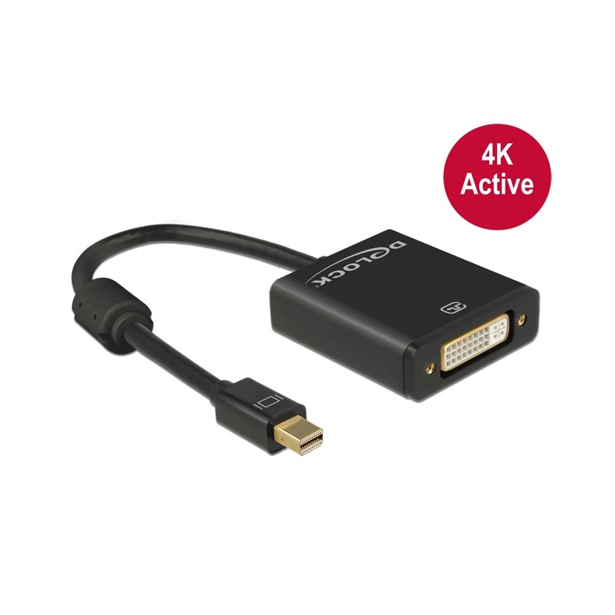DeLOCK 62603 video kabeļu aksesuārs 0,2 m Mini DisplayPort DVI-I Melns – 2